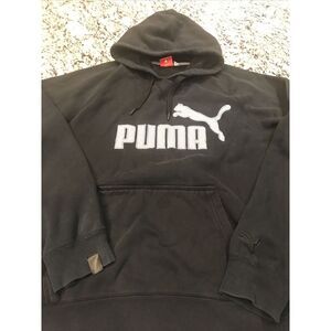 PUMA Sport Lifestyle Navy Blue‎ White Adult Pullover Hoodie Sweatshirt Size XL